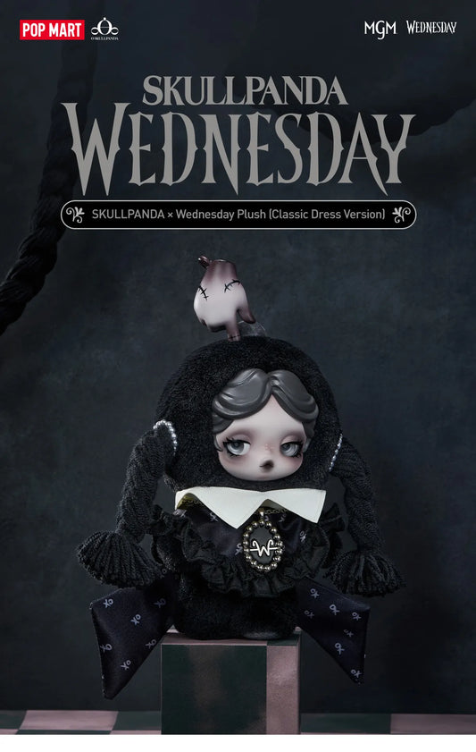 SKULLPANDA × Wednesday Plush US Exclusive (Classic Dress Version）